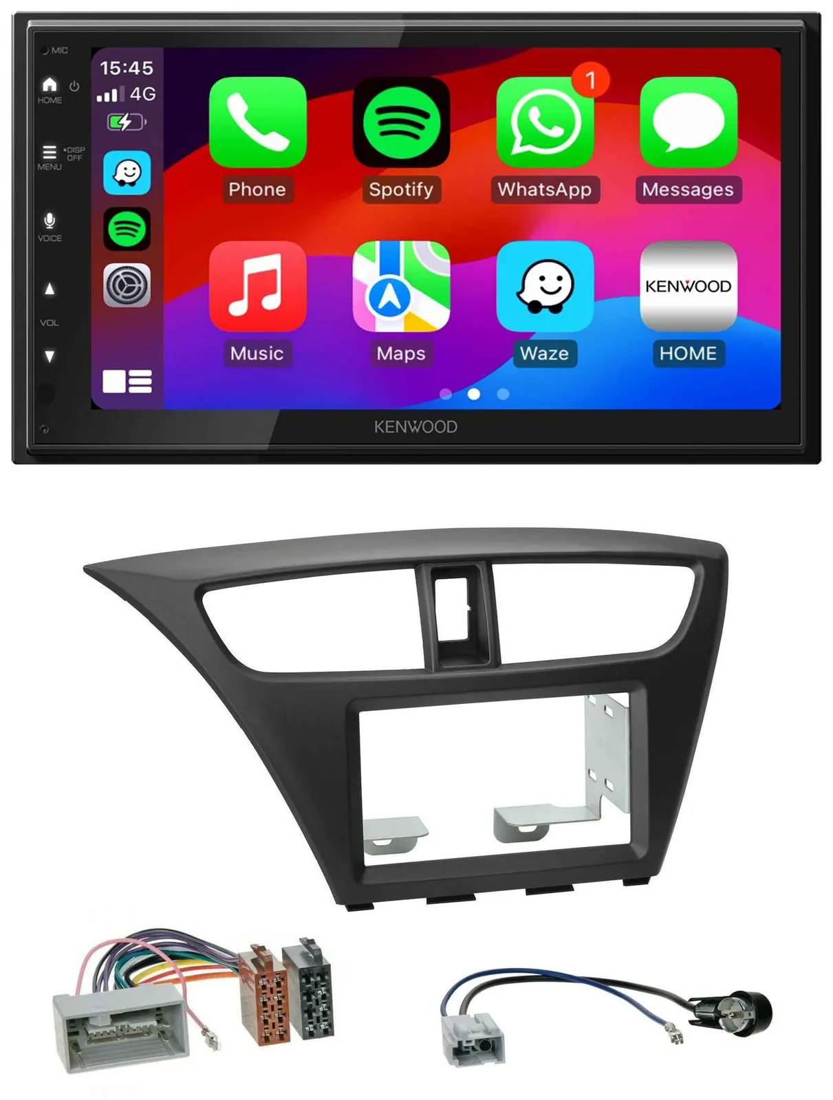 Автомагнитола Kenwood 2DIN, MP3, USB, DAB, Bluetooth для Honda Civic Hatchback (с 2012)