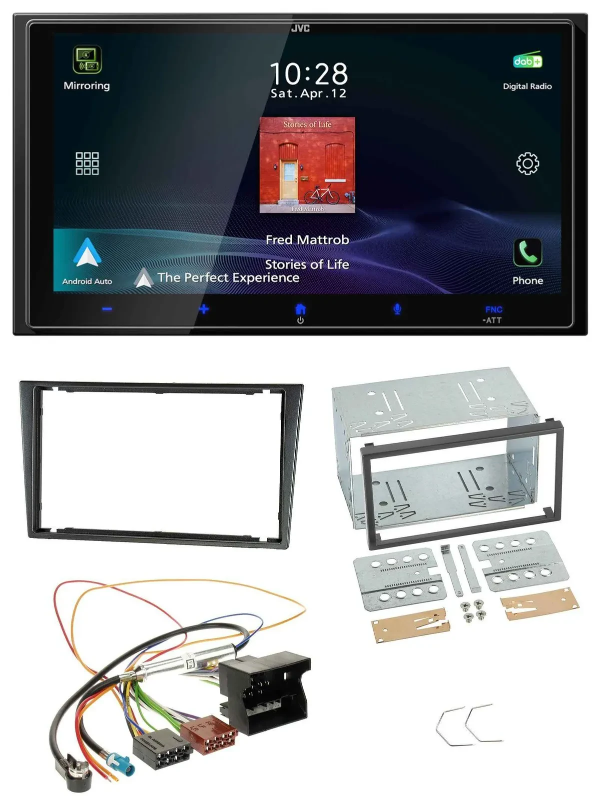 JVC USB Bluetooth 2DIN DAB MP3 Autoradio für Opel Combo C Meriva Corsa C Tigra a