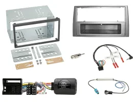 Einbauset Lenkradadapter DIN Autoradio für Peugeot 308 07-09 silber
