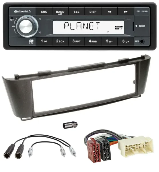 Continental USB MP3 AUX 1DIN Autoradio für Nissan Almera (ab 2003)
