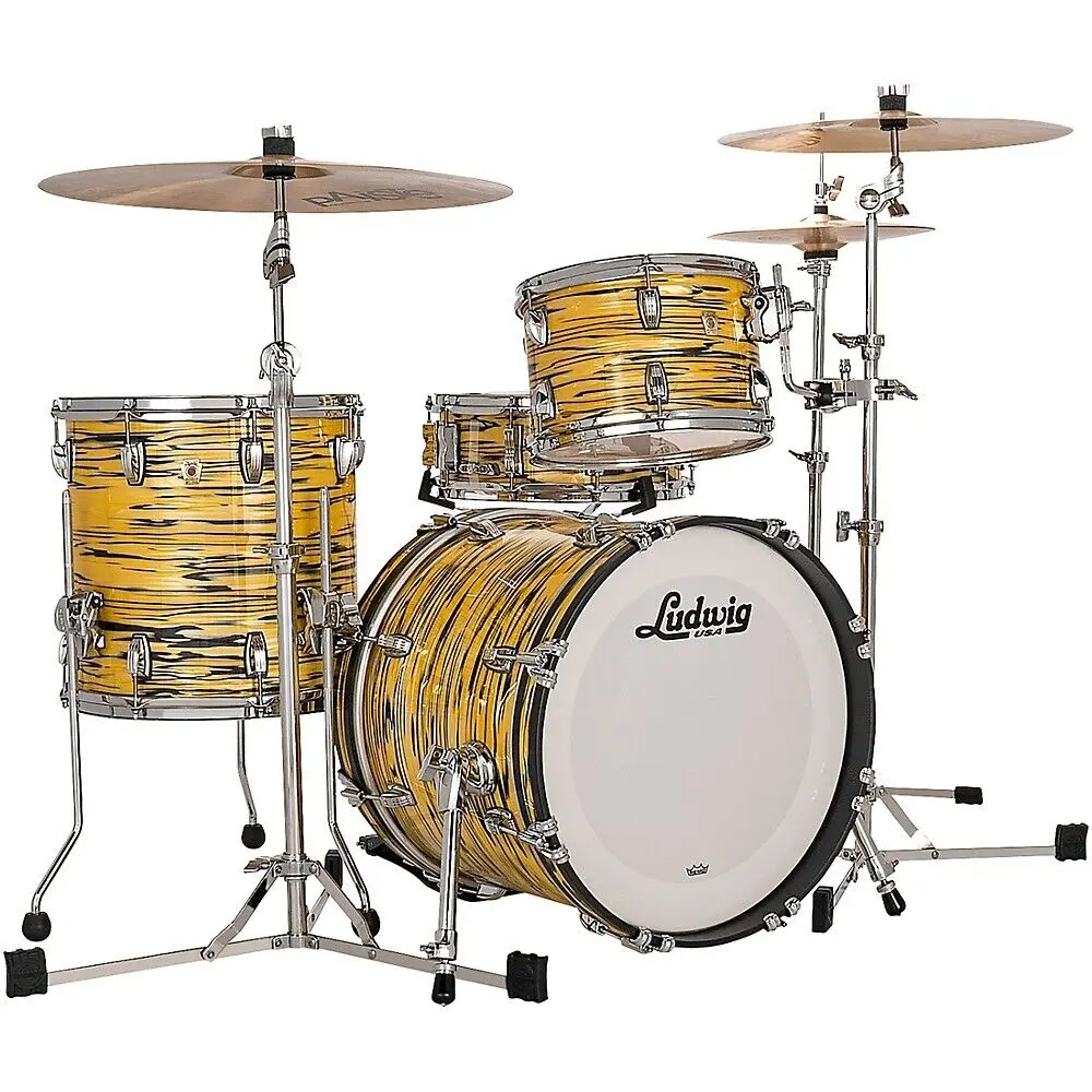 Ударная установка акустическая Ludwig Classic Maple 3-Piece Jazzette Shell Pack With 18" Bass Drum Lemon Oyster