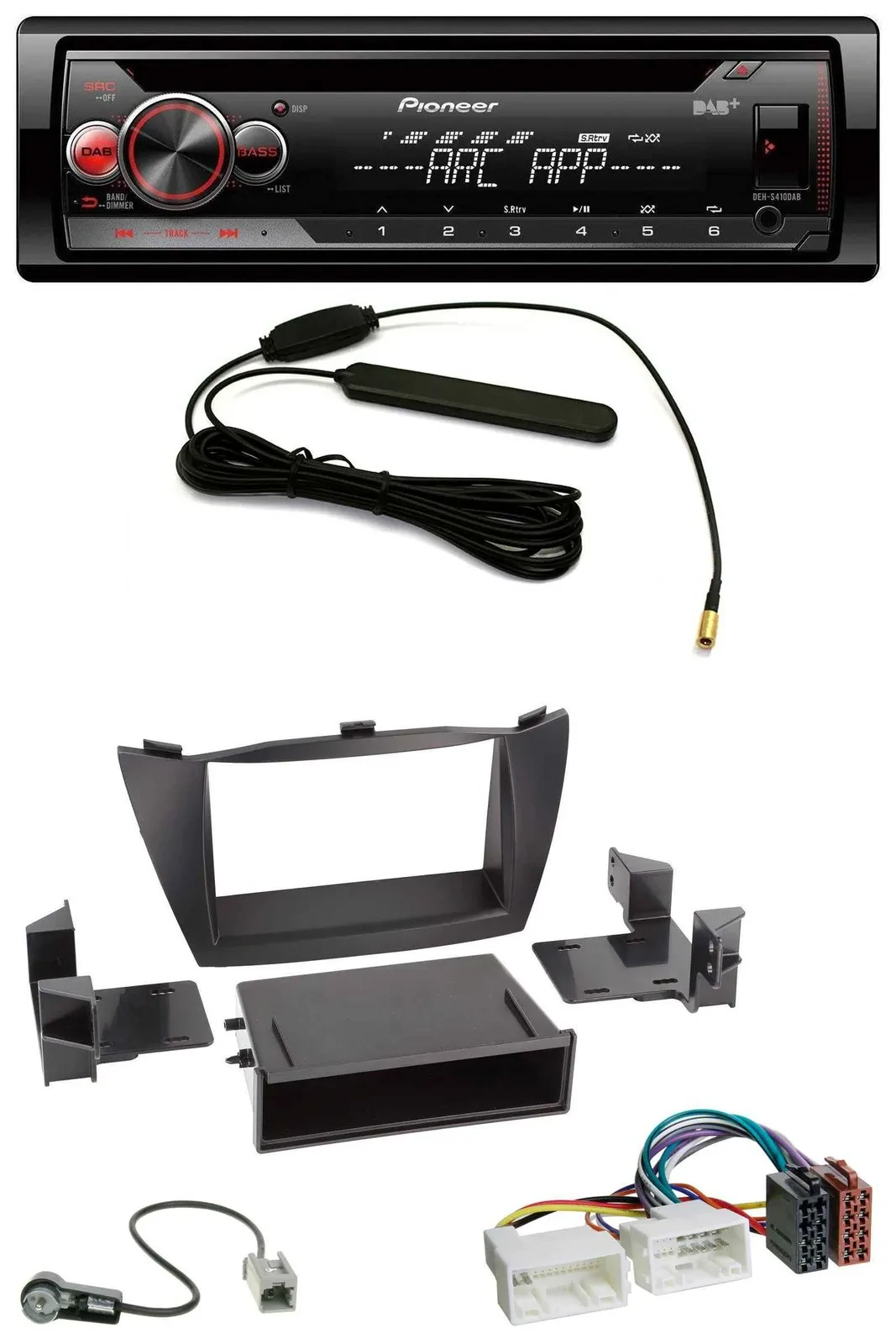 Pioneer CD USB AUX DAB MP3 Autoradio für Hyundai ix35 (LM, 2010-2013)