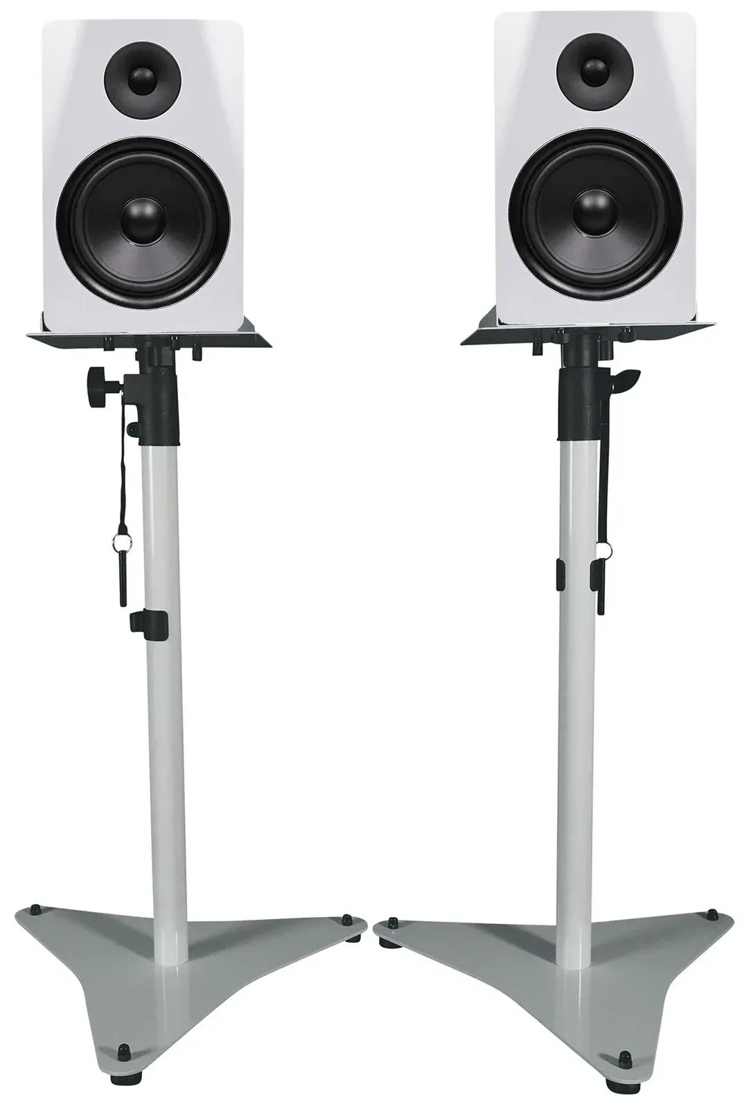 Активный студийный монитор Rockville DPM8W White со стойкой (пара)