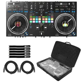 DJ-контроллер с джогом Pioneer DDJ-REV7 Black с аксессуарами