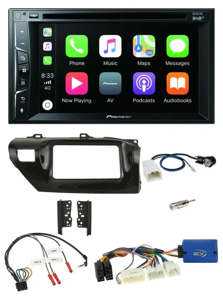 Pioneer Lenkrad USB DVD Bluetooth DAB 2DIN Autoradio für Toyota Hilux 2015-2020