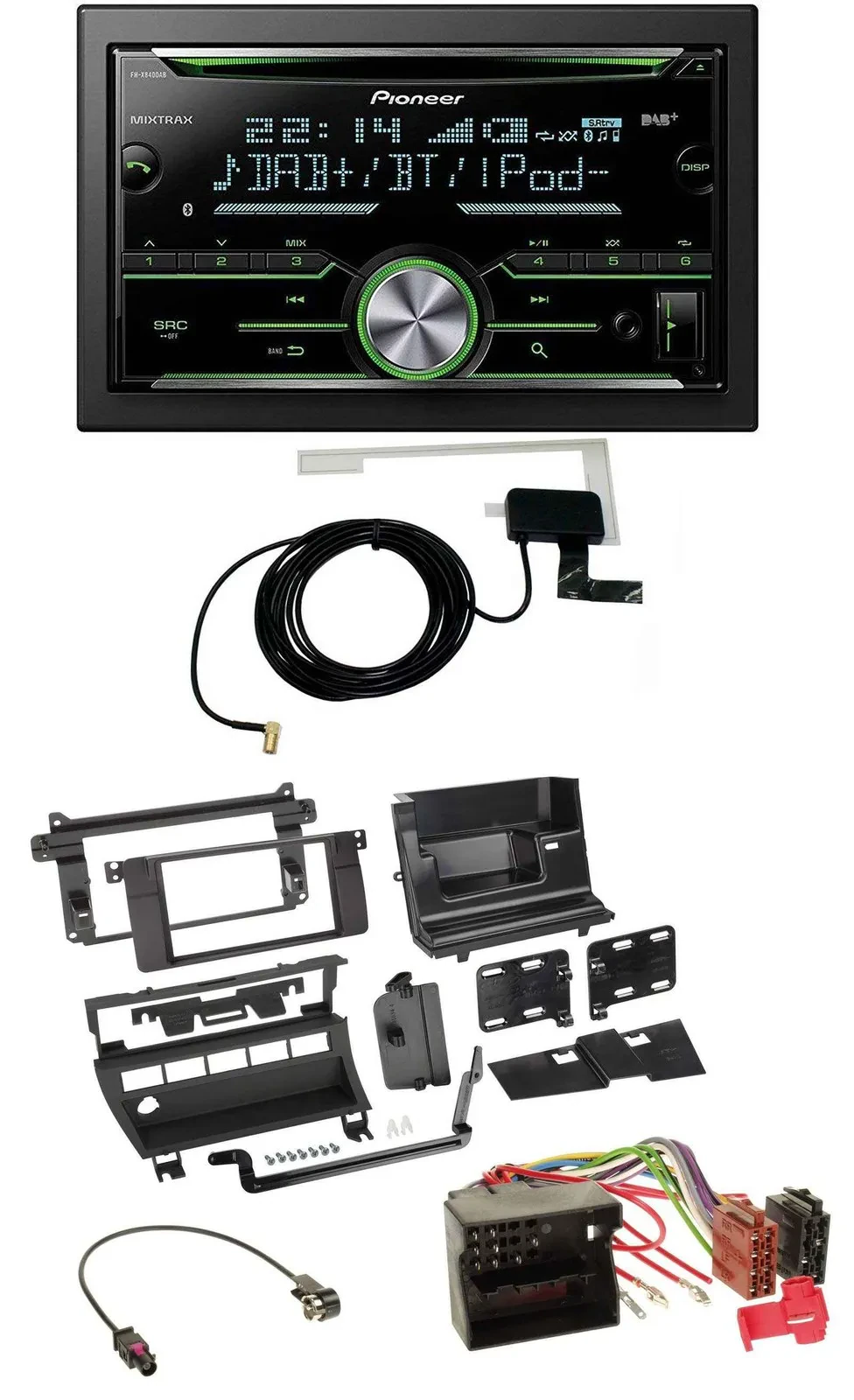 Pioneer CD USB MP3 Bluetooth 2DIN DAB Autoradio für BMW 3er 2002-2006 5 Schalter
