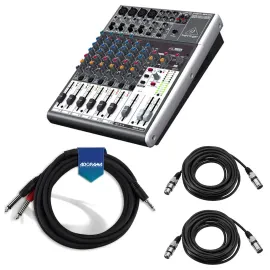 Behringer XENYX 1204USB Premium 12-Input 2/2-Bus Mixer, 12 Input Channels, - Wit