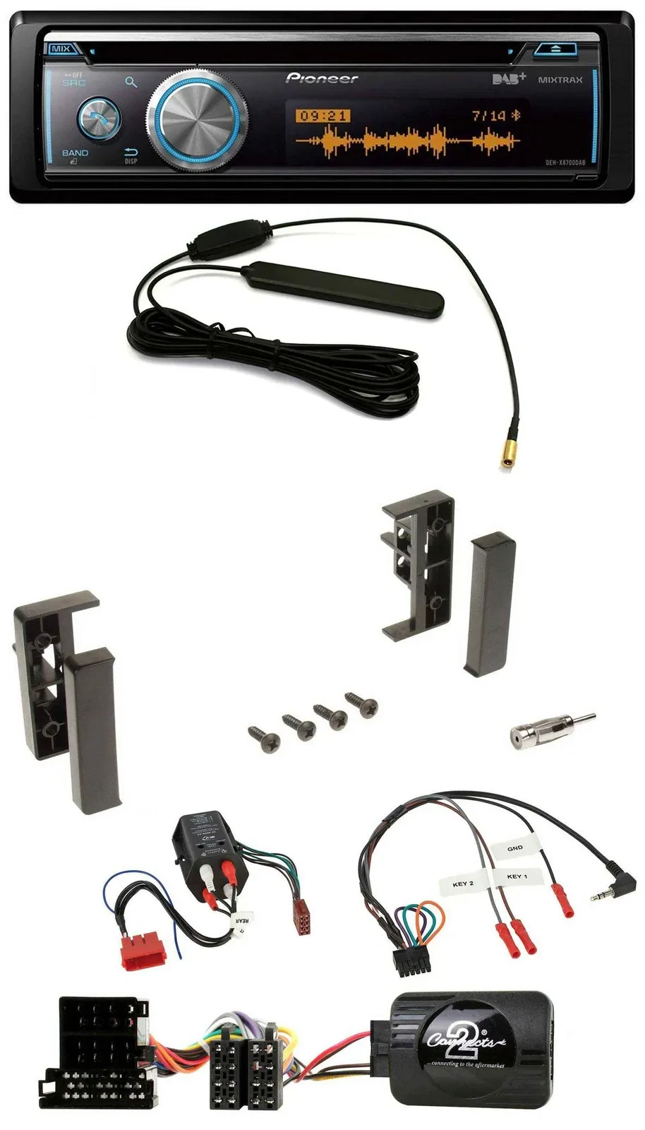 Pioneer CD USB Bluetooth DAB Lenkrad Autoradio für Audi A3 A4 A6 99-00 BOSE-Voll