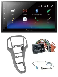 Pioneer USB Bluetooth DAB 2DIN MP3 Autoradio für Opel Astra J ab 09 Titangrau