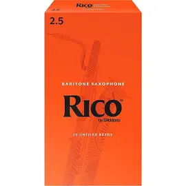 Трость для баритон-саксофона Rico Baritone Saxophone Reeds Box of 25 Strength 2.5