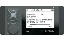 Infinity INF-R3000 Custom Mount AM/FM/BT Marine Stereo Digital Media Receiver