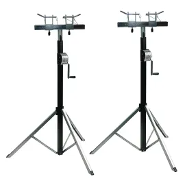 Global Truss DT-3800L 12FT Crank Stand (2-Pack) + Universal T-Adapters