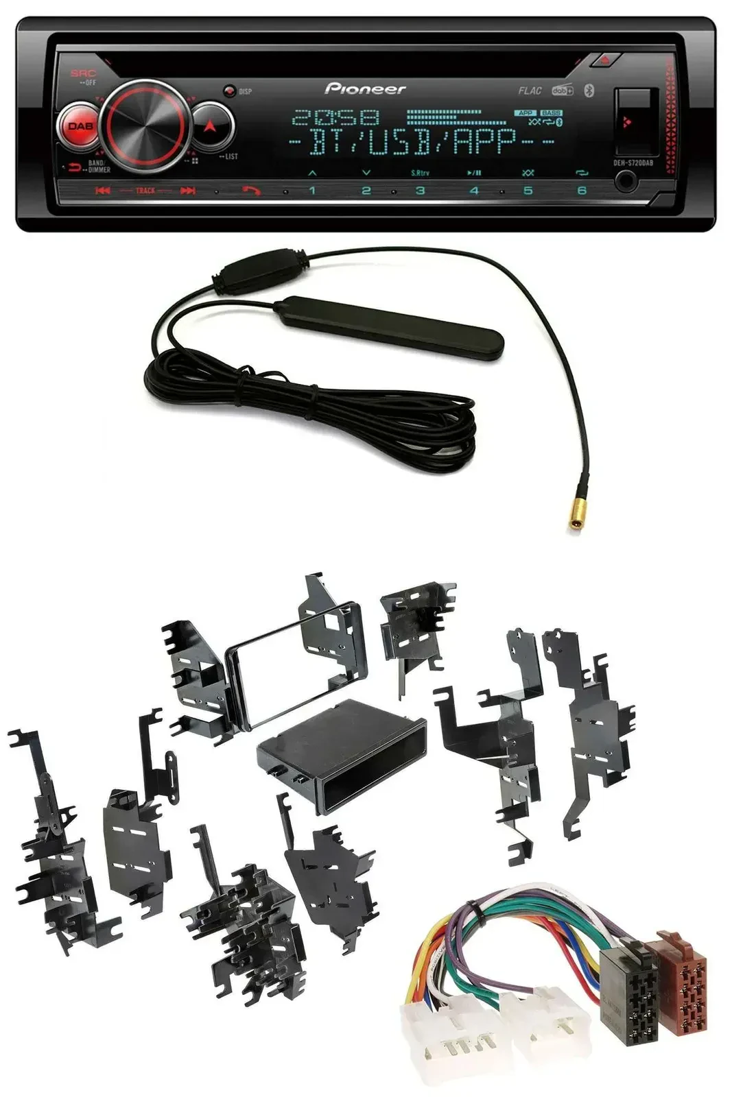 Автомагнитола для Toyota Highlander/Matrix/RAV4 Pioneer USB, DAB, MP3, Bluetooth, CD