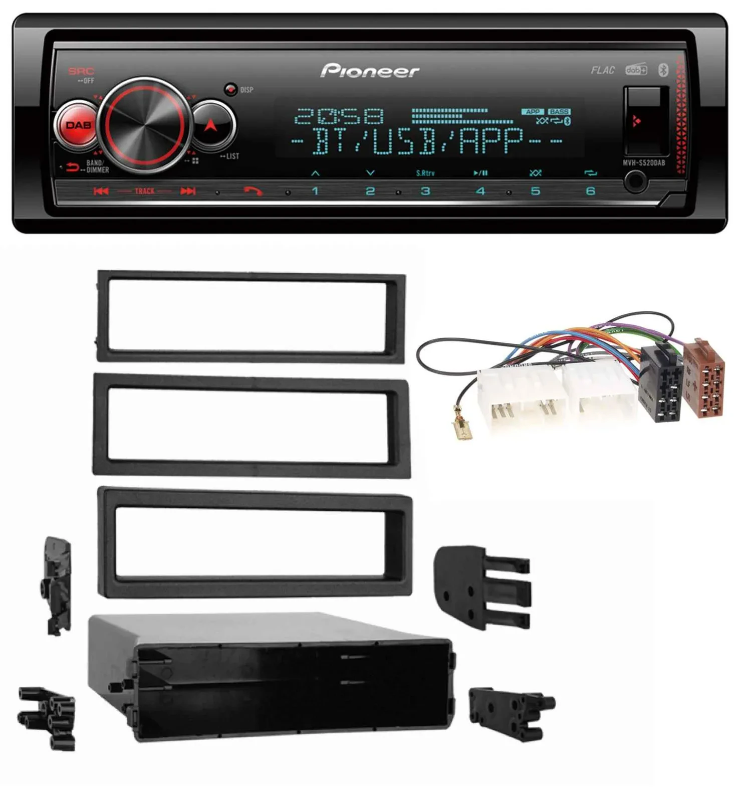 Pioneer Bluetooth USB MP3 DAB Autoradio für Mazda 929 (1973-1995)
