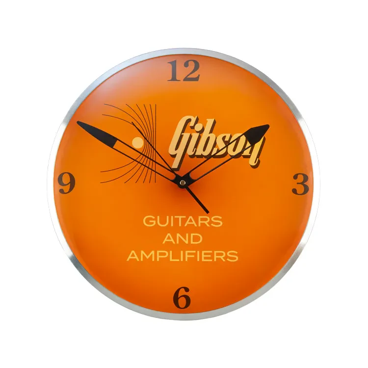 Часы настенные Gibson GA-CLK1-INTL Vintage Lighted Kalamazoo Orange