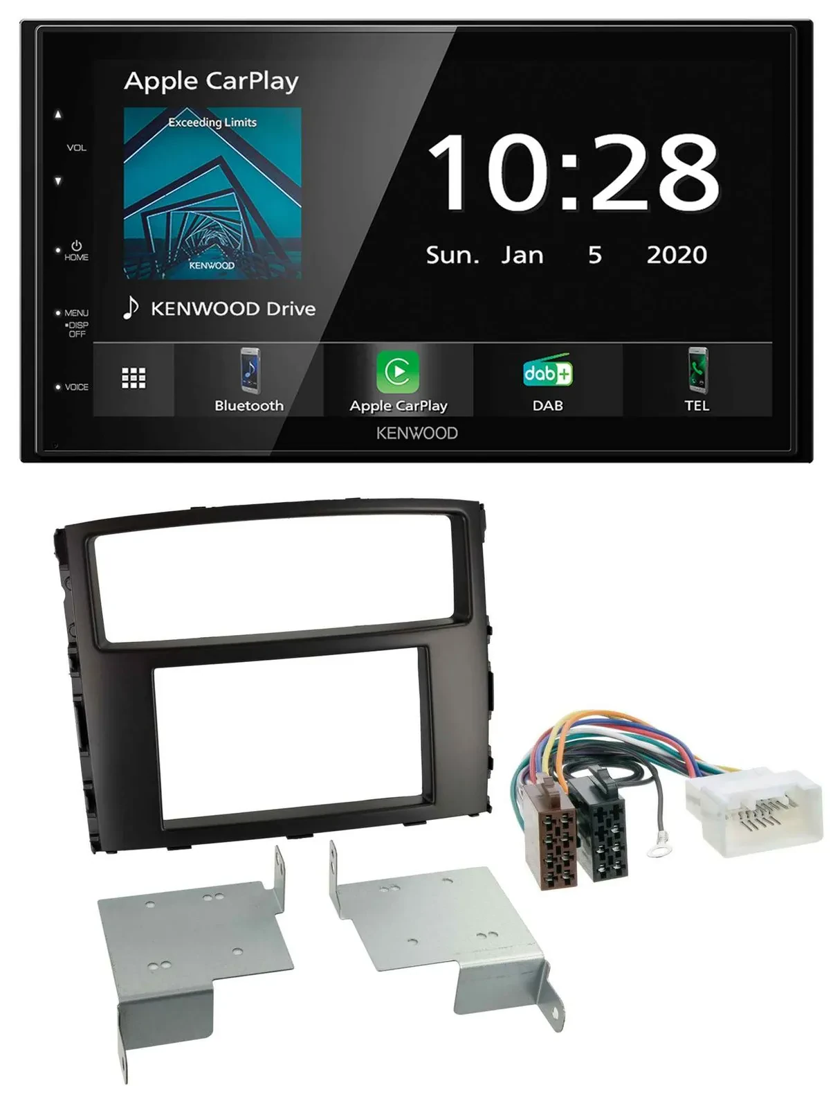 Kenwood Bluetooth MP3 DAB USB 2DIN Autoradio für Mitsubishi Pajero Shogun ab 14