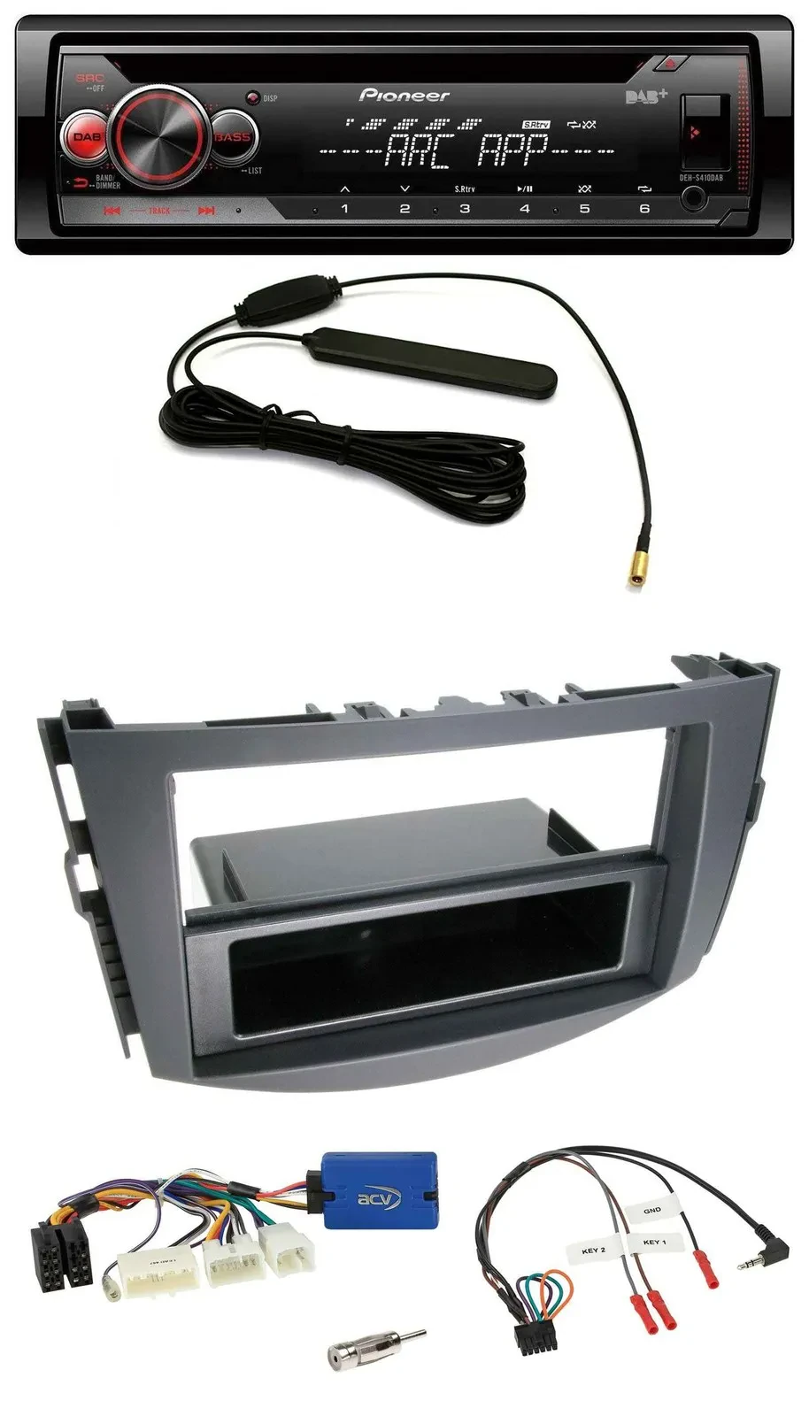 Pioneer CD USB Lenkrad DAB MP3 Autoradio für Toyota RAV-4 2011-2013