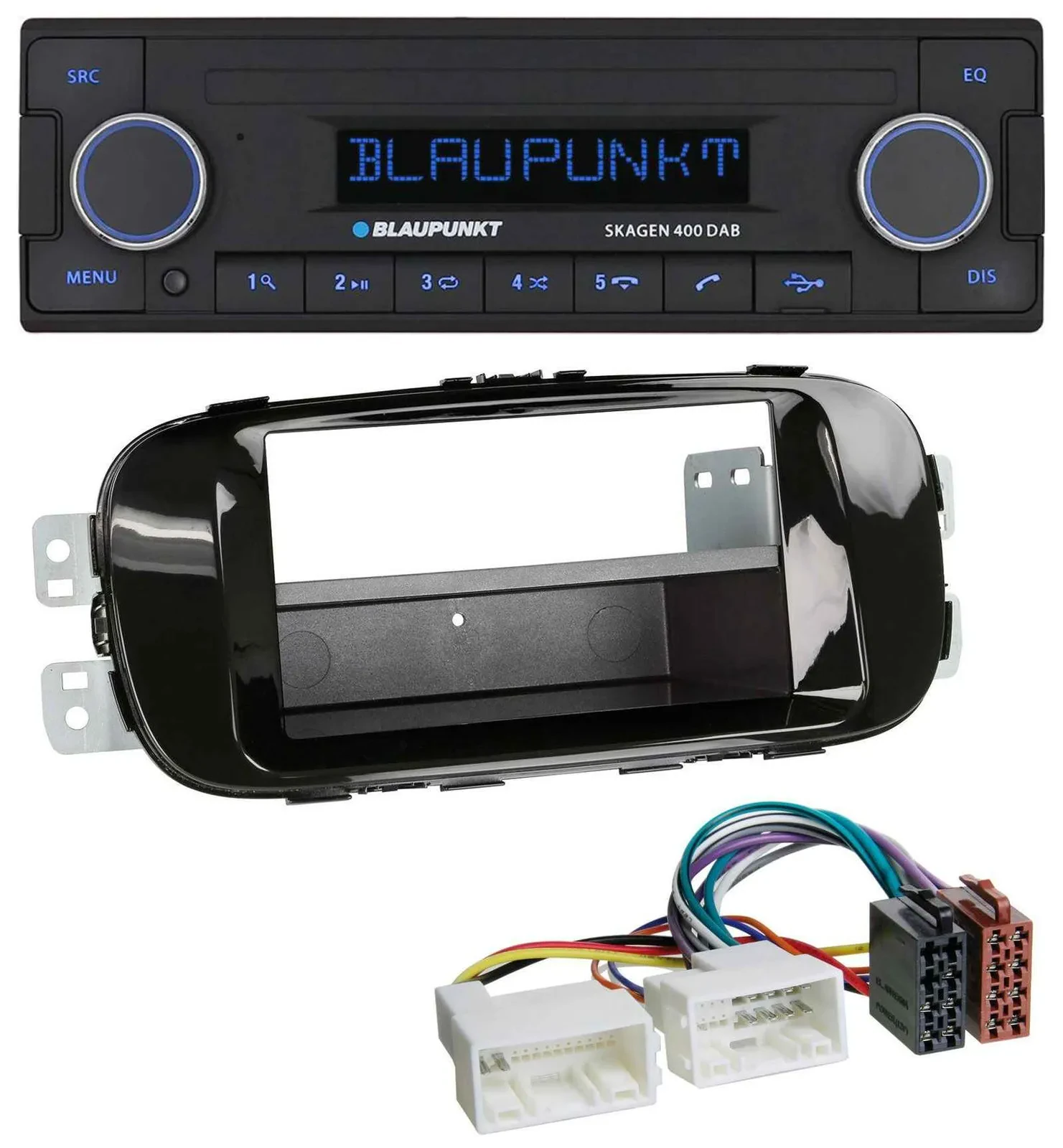 Blaupunkt DAB USB Bluetooth MP3 Autoradio für Kia Soul PS ab 14 piano-schwarz