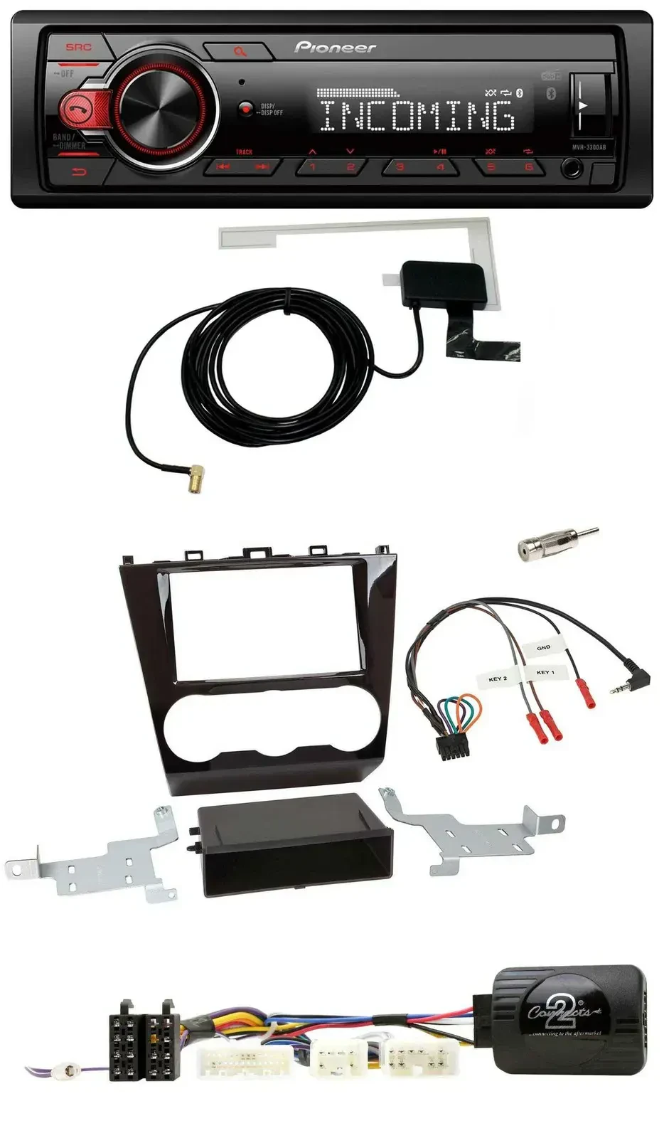 Автомагнитола для Subaru Forester (с 2015) Pioneer DAB, Bluetooth, USB, поддержка кнопок на руле