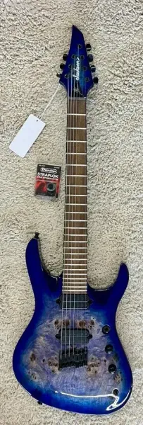 Электрогитара Jackson Chris Broderick Soloist HT7P Pro Series Transparent Blue