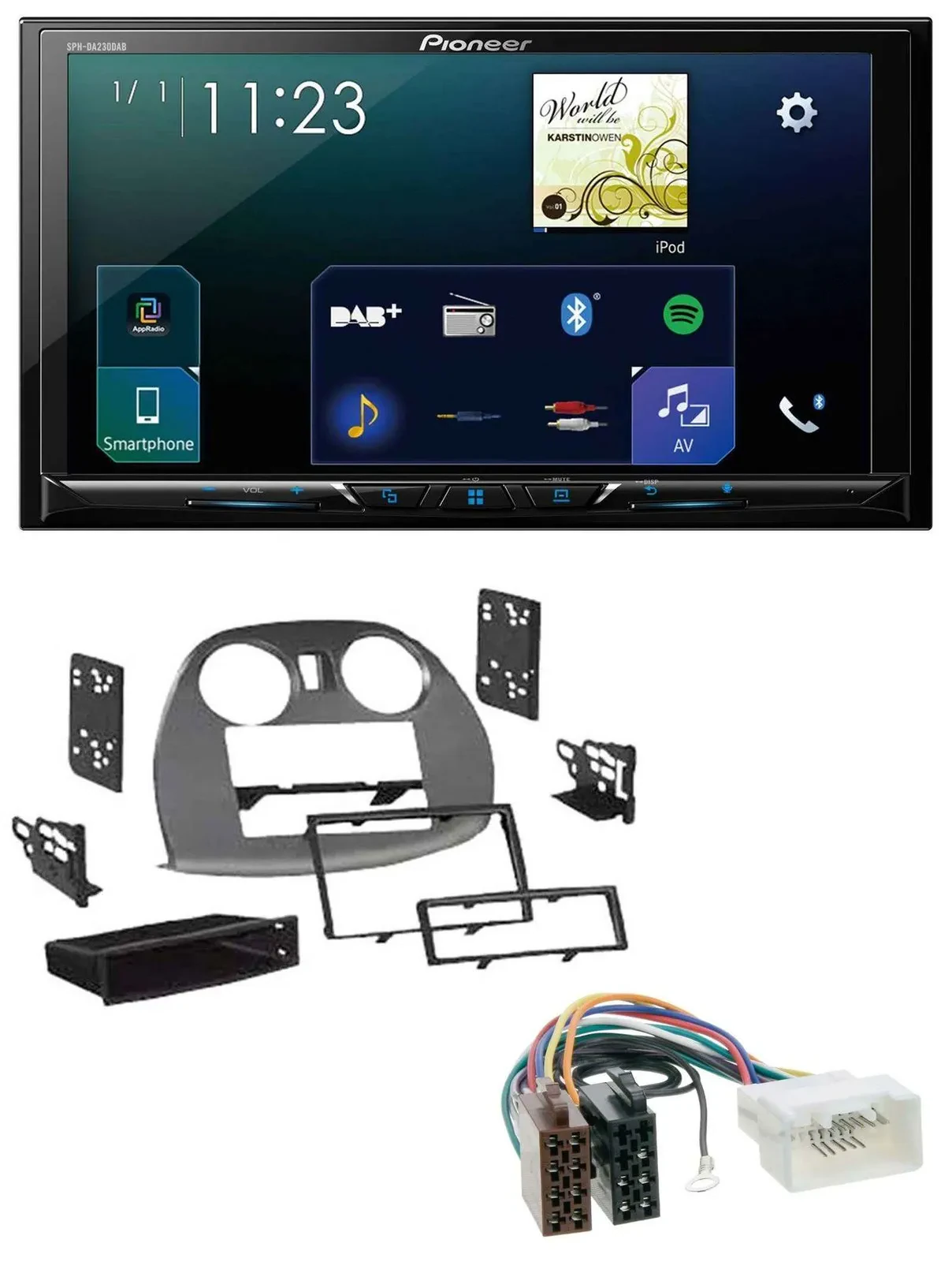 Pioneer MP3 Bluetooth USB 2DIN DAB Autoradio für Mitsubishi Eclipse 4G 05-12