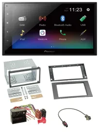 Pioneer USB Bluetooth DAB 2DIN MP3 Autoradio für Ford C-Max Galaxy S-Max 03-07 a