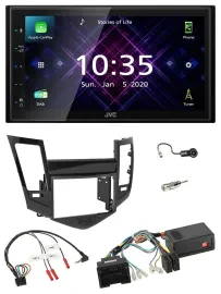 JVC DAB 2DIN Lenkrad Bluetooth USB Autoradio für Chevrolet Cruze 05/2009-2016