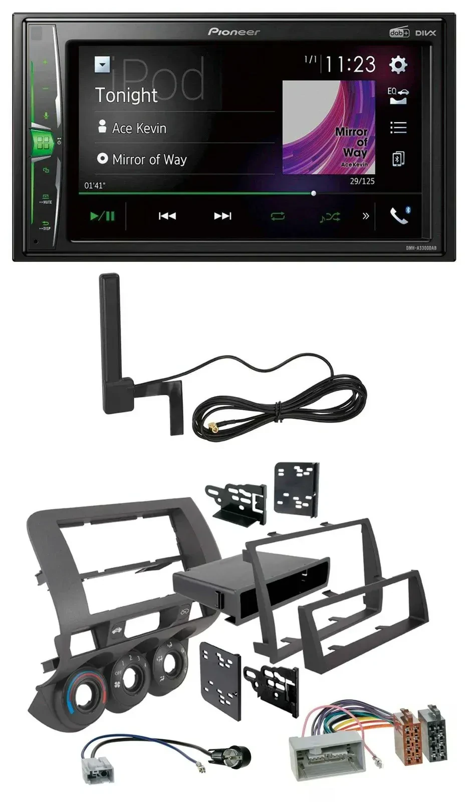 Автомагнитола Pioneer 2DIN MP3 DAB Bluetooth AUX для Honda Fit 2006–2007 (US)