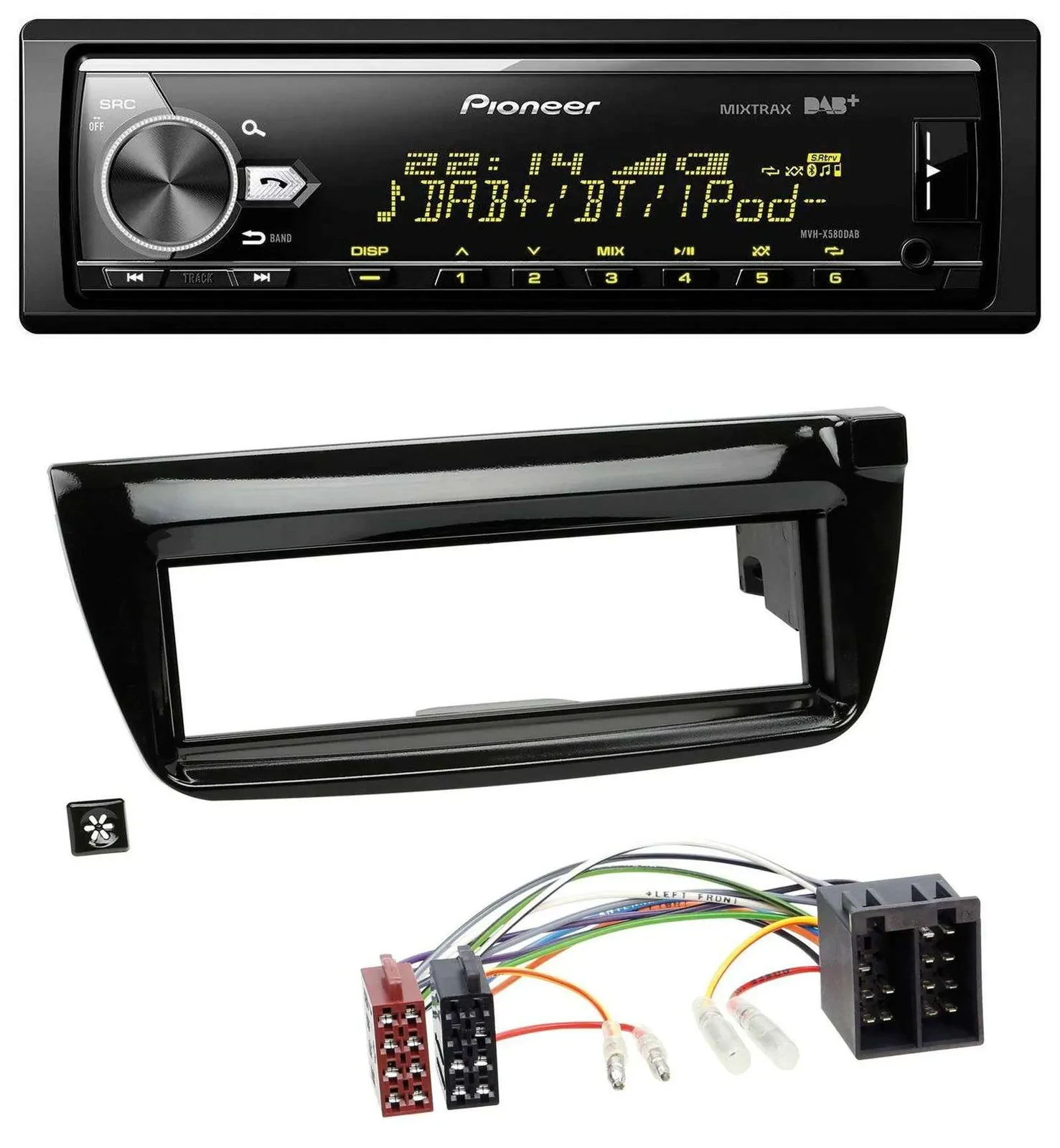 Pioneer Bluetooth USB DAB MP3 Autoradio für Opel Combo ab 11 Fiat Doblo 12-15