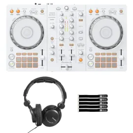 DJ-контроллер с джогом Pioneer DDJ-FLX4-W White с наушниками