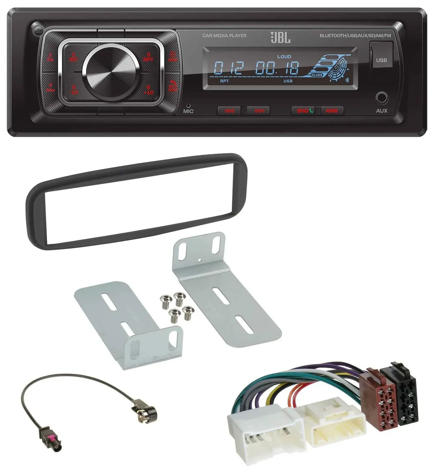 JBL SD AUX MP3 USB Bluetooth Autoradio für Renault Clio (2012-2017)