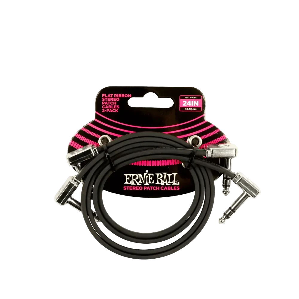 Коммутационный кабель Ernie Ball 6406 Black 0.6 м (пара)