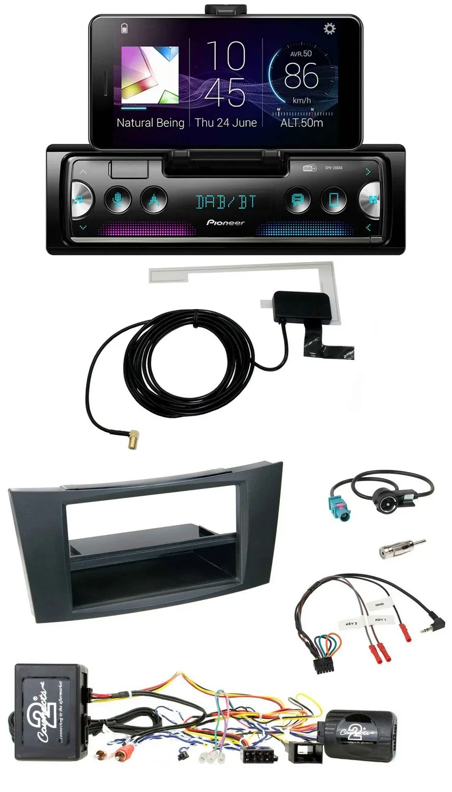 Pioneer DAB Bluetooth Lenkrad USB Autoradio für Mercedes E-Klasse CLS W211 02-08