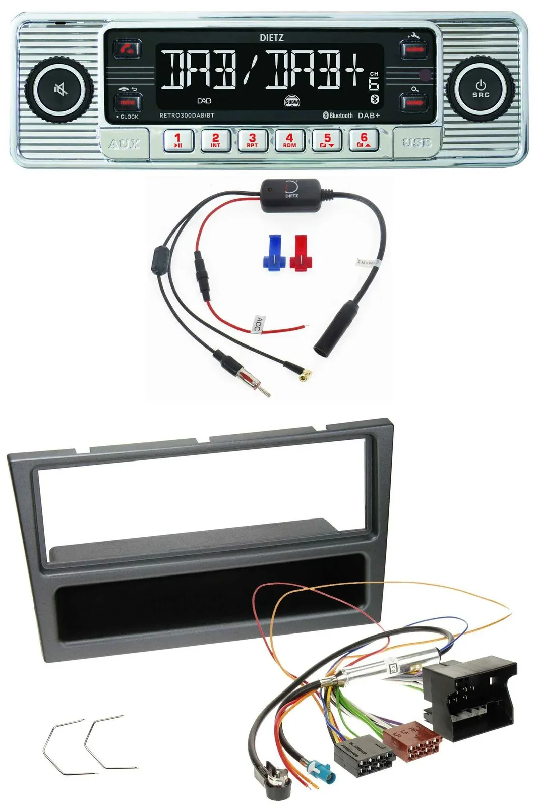 Dietz DAB USB MP3 Bluetooth Autoradio für Opel Corsa C Meriva Vectra C Signum ab