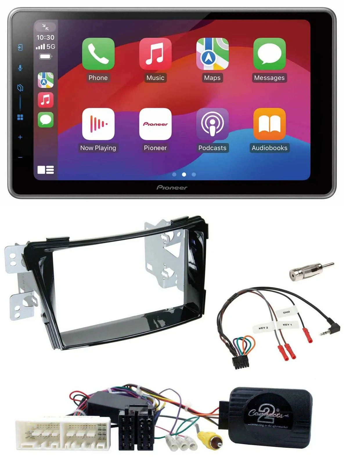 Автомагнитола Pioneer 2-DIN, USB, DAB, Bluetooth для Hyundai i40 (с 2016), совместима с кнопками на руле