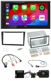 JVC Bluetooth 2DIN Lenkrad DAB USB Autoradio für Opel Corsa D 2006-2008 stealth