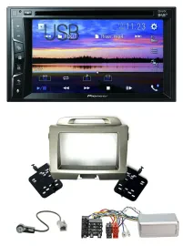 Автомагнитола для Kia Sportage 3 Pioneer 2-DIN, Bluetooth, USB, DVD, DAB, поддержка управления с руля