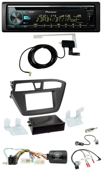 Pioneer MP3 Lenkrad CD USB DAB Autoradio für Hyundai i20 (ab 2015)