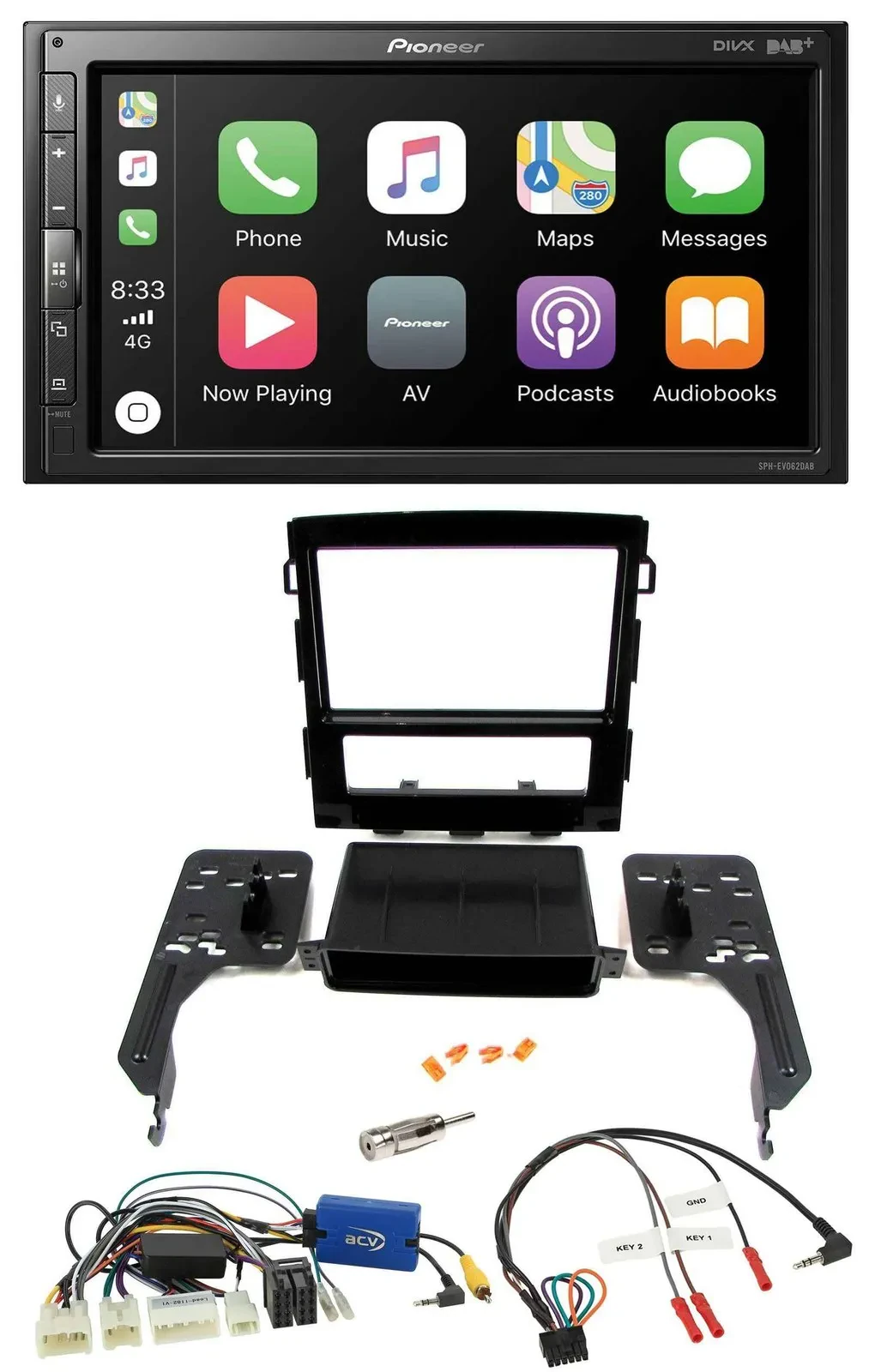 Pioneer USB Lenkrad DAB 2DIN Bluetooth Autoradio für Subaru Impreza ab 2018