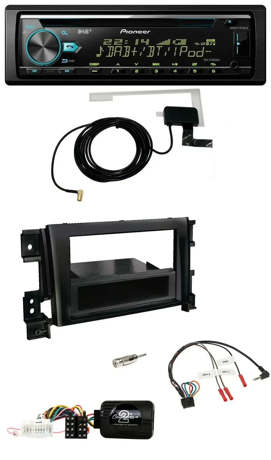 Pioneer MP3 Lenkrad CD USB DAB Autoradio für Suzuki Grand Vitara 2005-2011