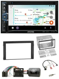 Alpine Bluetooth TMC USB DAB 2DIN Lenkrad Navigation für Skoda Fabia 6Y 2004-200