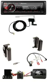 Pioneer 1DIN MP3 DAB USB Lenkrad Autoradio für Audi A4 B5 bis 99 A6 C4 bis 97 A8