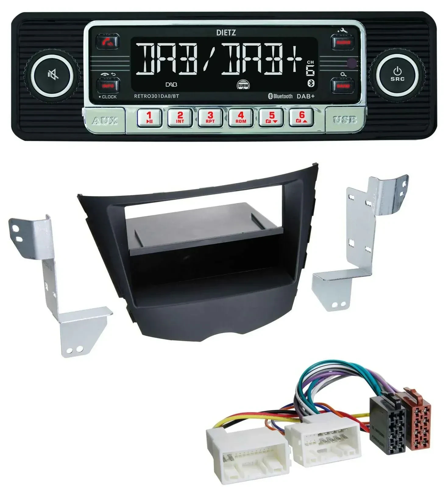 Dietz USB DAB MP3 Bluetooth Autoradio für Hyundai Veloster (ab 2011)