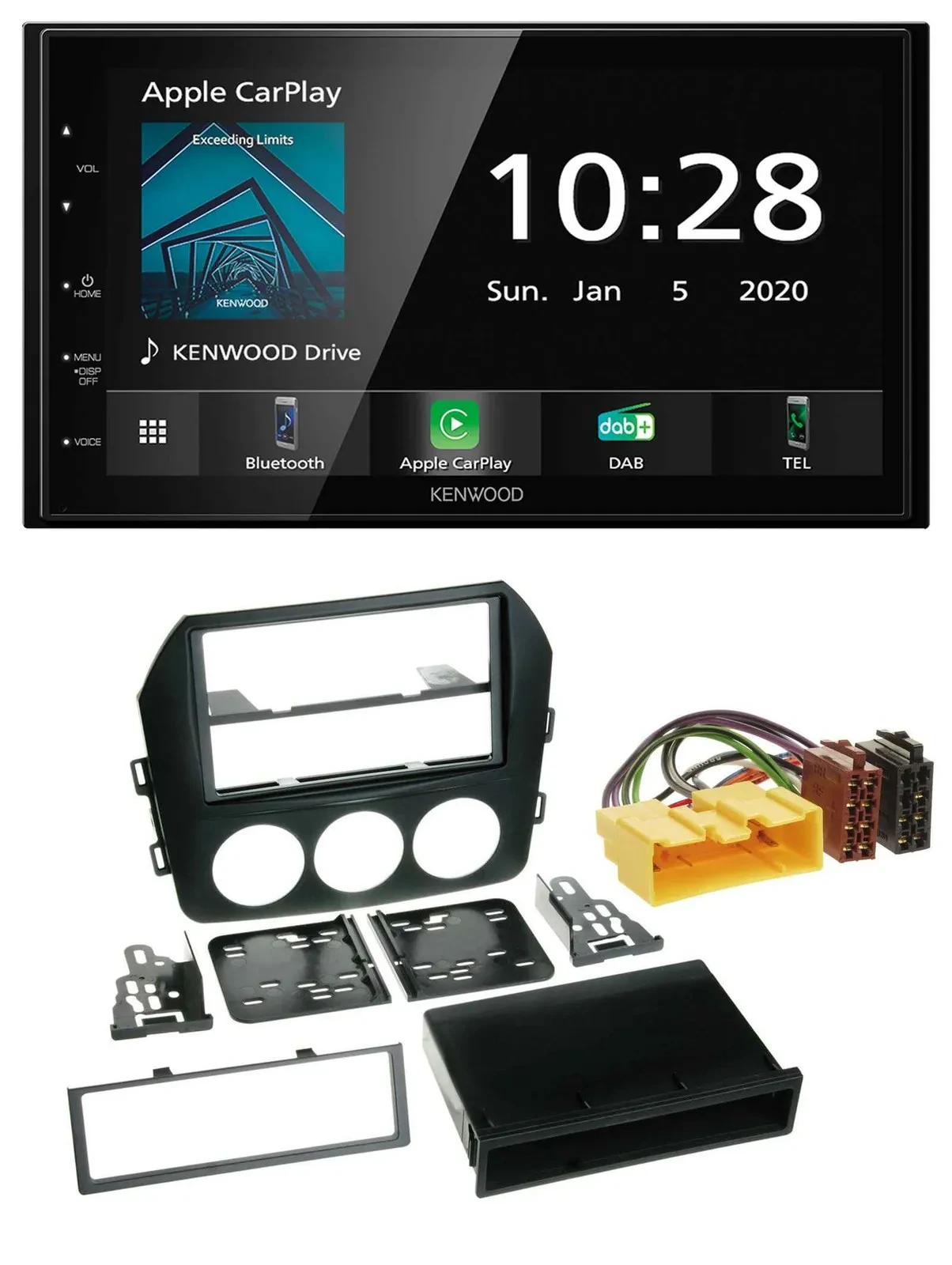 Автомагнитола для Mazda MX-5 (NC, с 2008) Kenwood 2 DIN, Bluetooth, DAB, USB, MP3