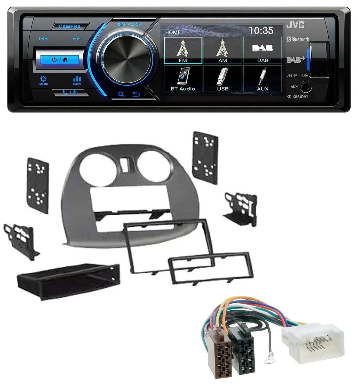Автомагнитола JVC Bluetooth MP3 USB DAB для Mitsubishi Eclipse 4G (2005–2012)