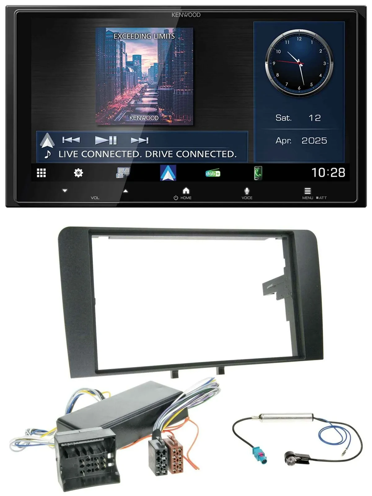 Kenwood Bluetooth 2DIN USB DAB MP3 Autoradio für Audi A3 8P 06-12 Bose Aktivsyst