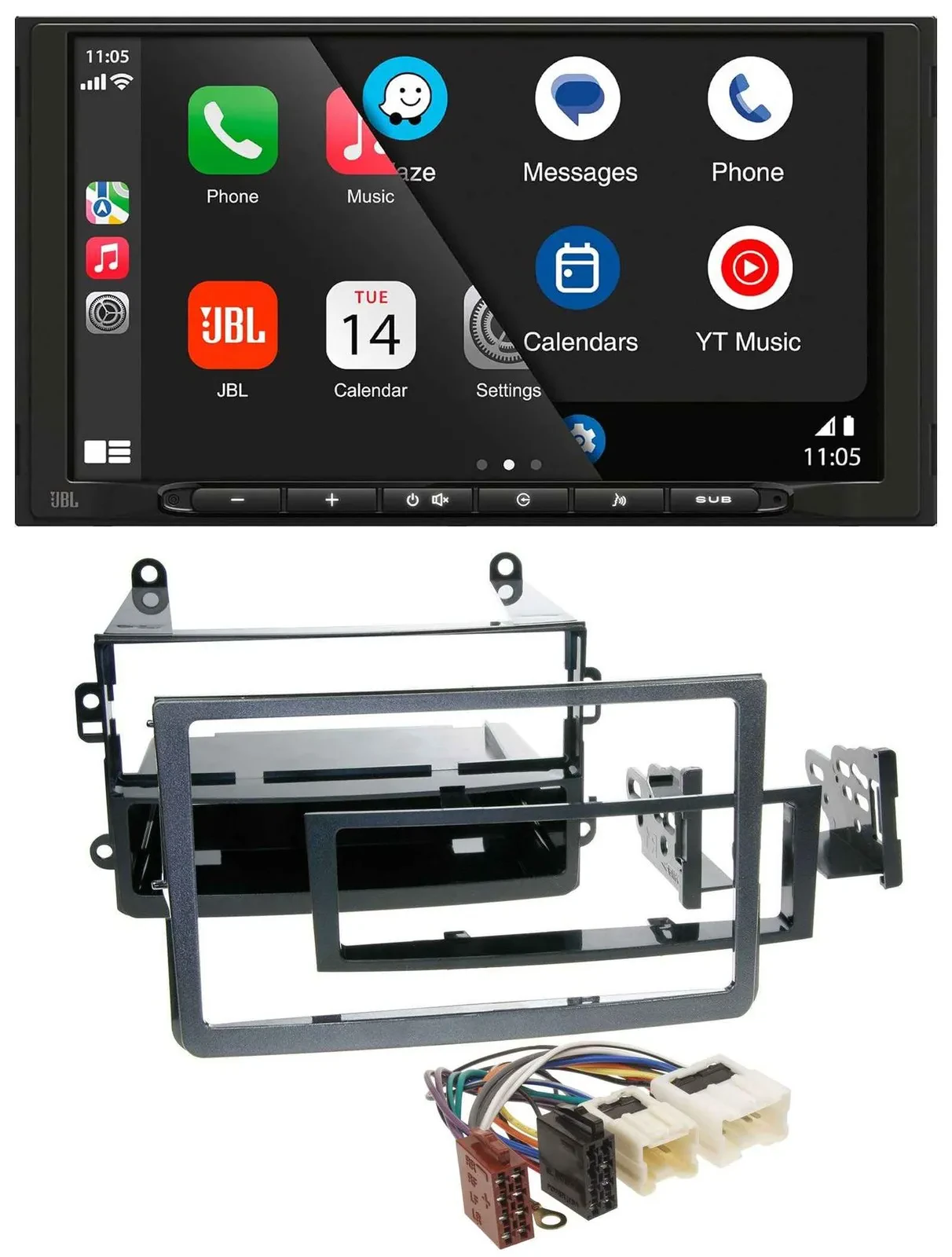 Автомагнитола для Nissan 350Z (2005–2009) JBL 2DIN DAB, Bluetooth, USB, MP3