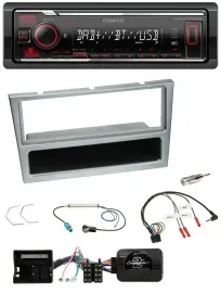 Kenwood Lenkrad Bluetooth USB DAB Autoradio für Opel Corsa C Tigra Meriva silber