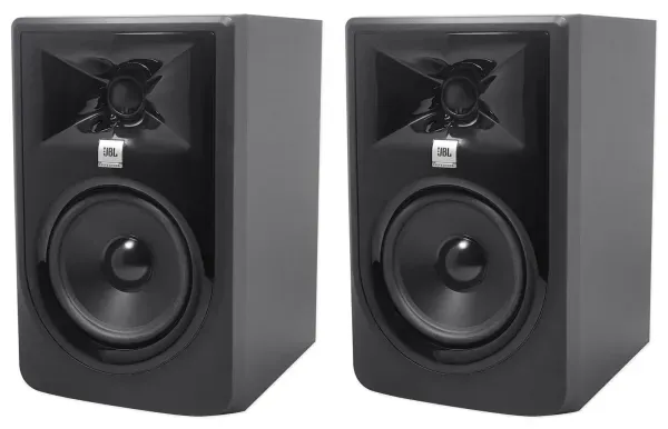 (2) JBL 305P MkII 5" 2-Way Active Powered Studio Reference Monitors Speakers