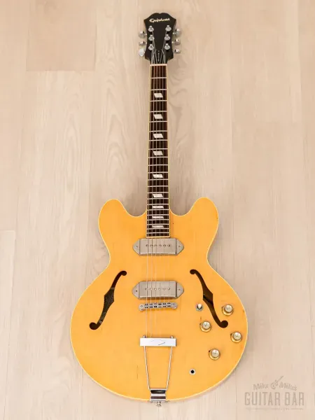 Электрогитара полуакустическая Epiphone Elitist 1965 Casino P90 Natural w/gigbag Japan 2009